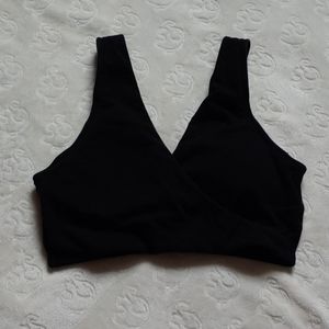 Black nursing bra